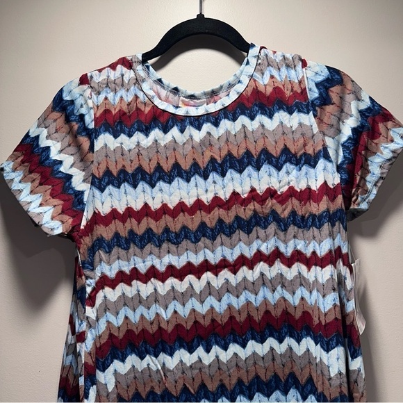 LulaRoe Carly Long/Midi Dress High Low Hem Stretchy Comfortable Sweater Print - Picture 12 of 16